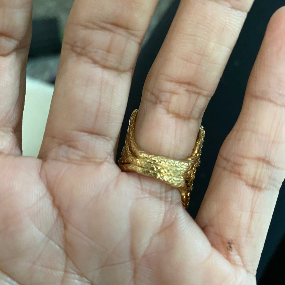 TOUS GOLD VERMEIL RING - Picture 2 of 3